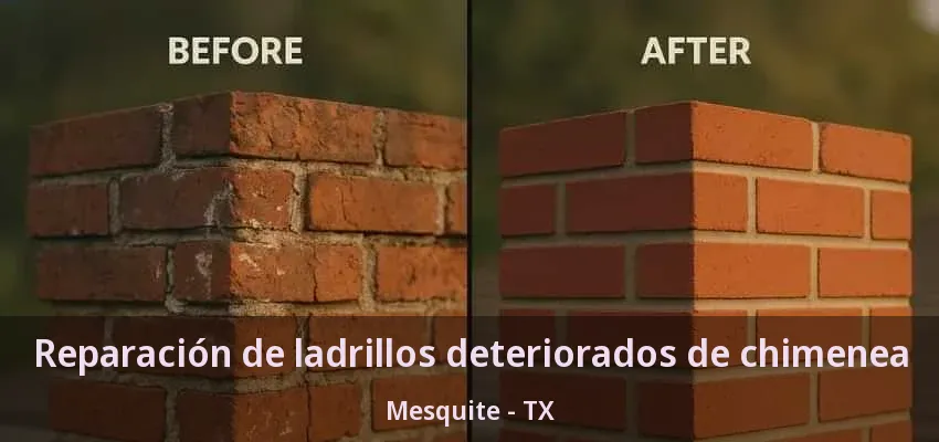 Reparación de ladrillos deteriorados de chimenea Mesquite - TX
