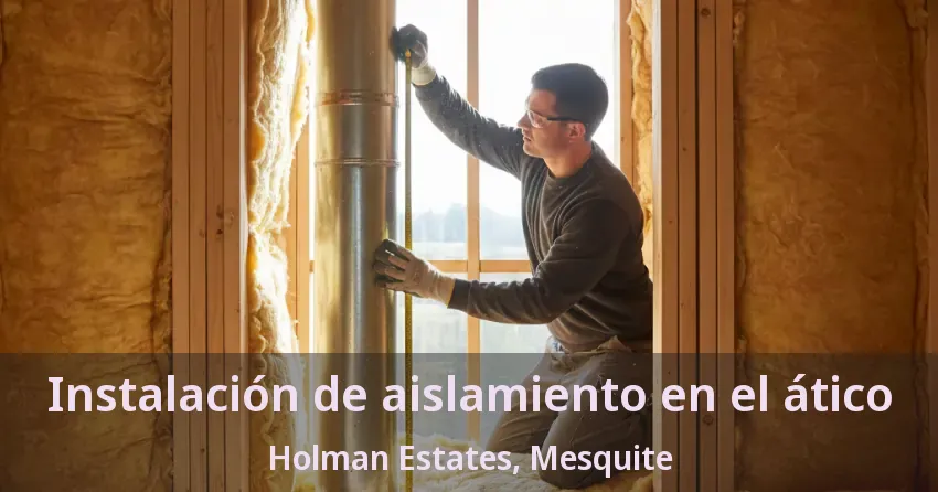 Instalación de aislamiento en el ático Holman Estates, Mesquite - TX
