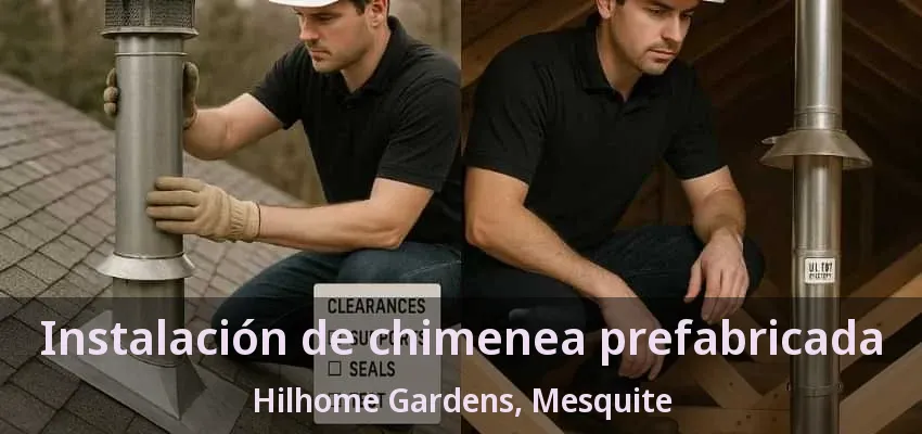 Instalación de chimenea prefabricada Hilhome Gardens, Mesquite - TX